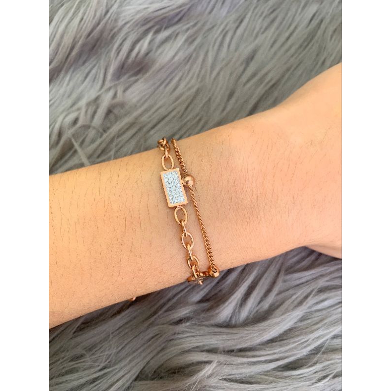 Gelang Terbaru wanita Titanium Anti karat Anti hitam -Mewah Elegant