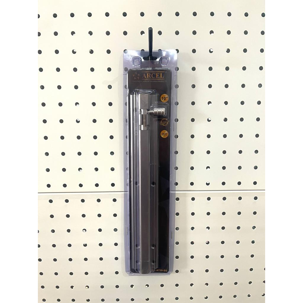 Grendel Pintu Panjang Aluminium Stainless Arcel 10 inch (25 cm)