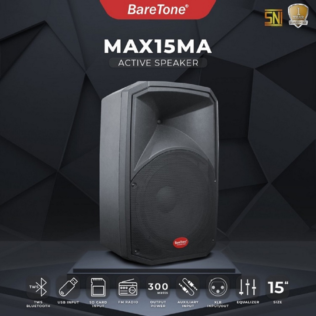 SPEAKER AKTIF BARETONE MAX15MA MAX 15MA MAX 15 MA 15'' Original