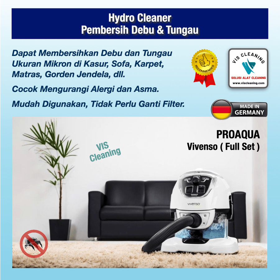 Hydrocleaner Pembersih Tungau & Debu Proaqua Vivenso (Full Set)