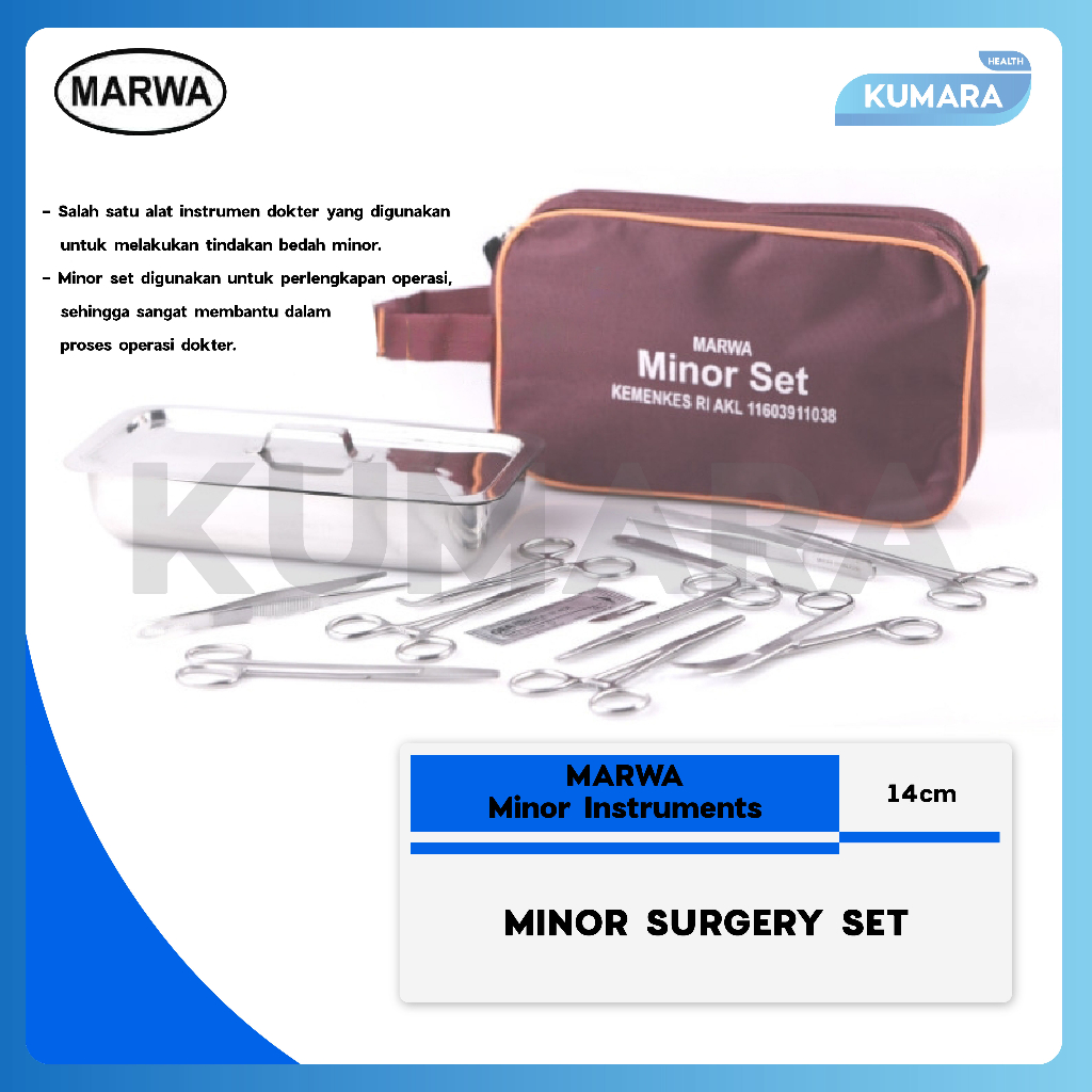 MARWA - Minor Set / Minor Instrument Set / Instrumen Bedah Minor