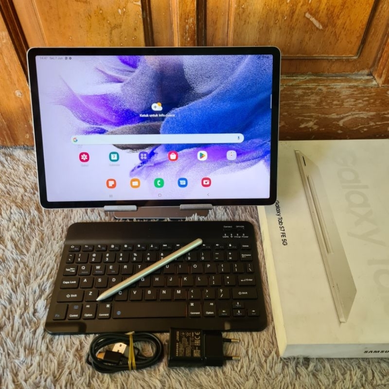samsung tab s7 fe 5g 6/128 Second Mulus Lengkap