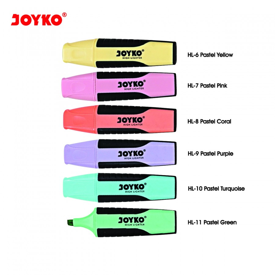 

Highlighter Penanda Warna Joyko HL-6 HL-7 HL-8 HL-9 HL-10 HL-11 Per Pcs