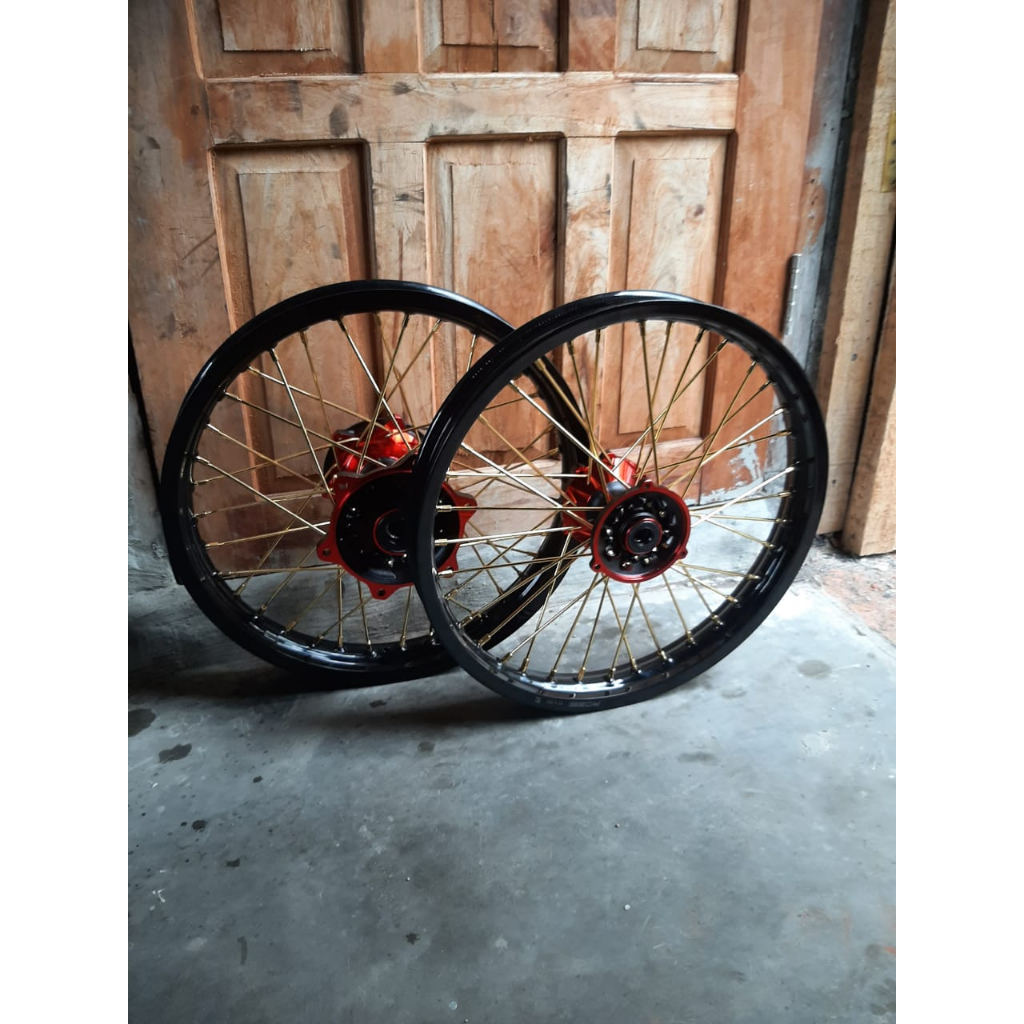 roda set wr ring 17 tanpa ban velg set semi cacing ukur 160 185 murah