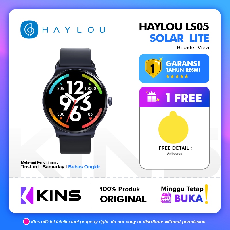 Haylou Solar Lite Smart Watch IP68 Sp02 1.38" Display Haylou LS05 Solar Lite