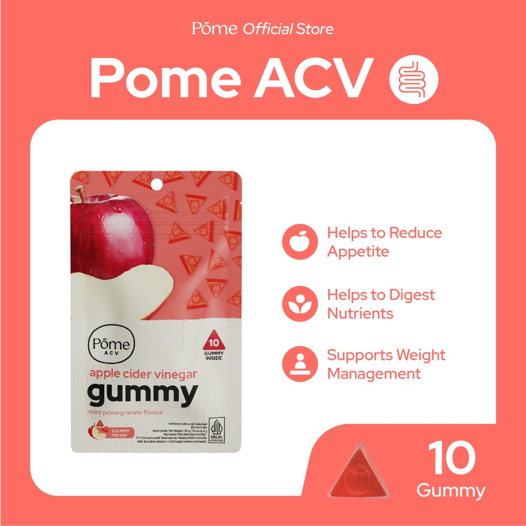 

Pome ACV Minipack Gummy Cuka Apel Apple Cider Vinegar Suplemen