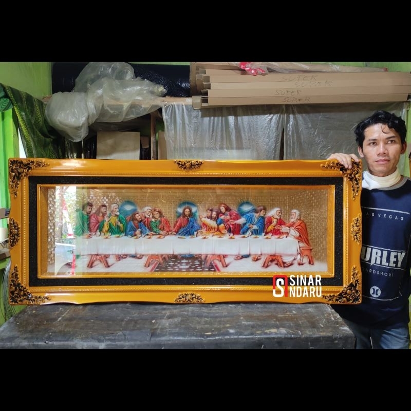 Hiasan dinding perjamuan kudus,hiasan dinding perjamuan terakhir premium