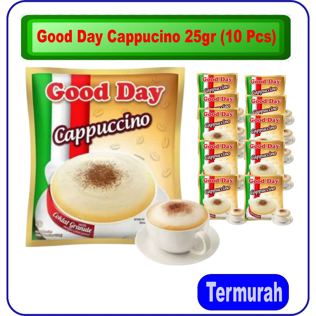 

Kopi Good Day Cappuccino ( 10 Sachet / Renceng )