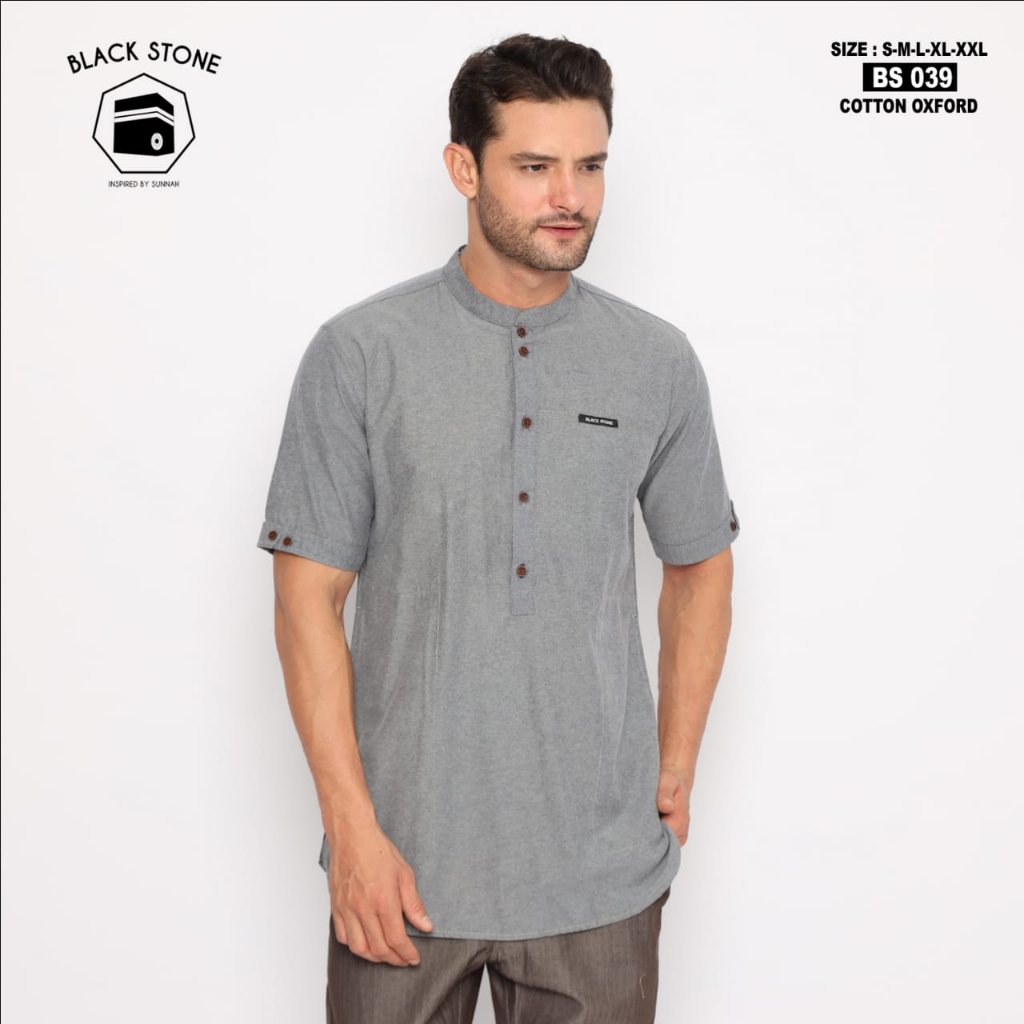 Kurta Lengan Pendek Black Stone BS039