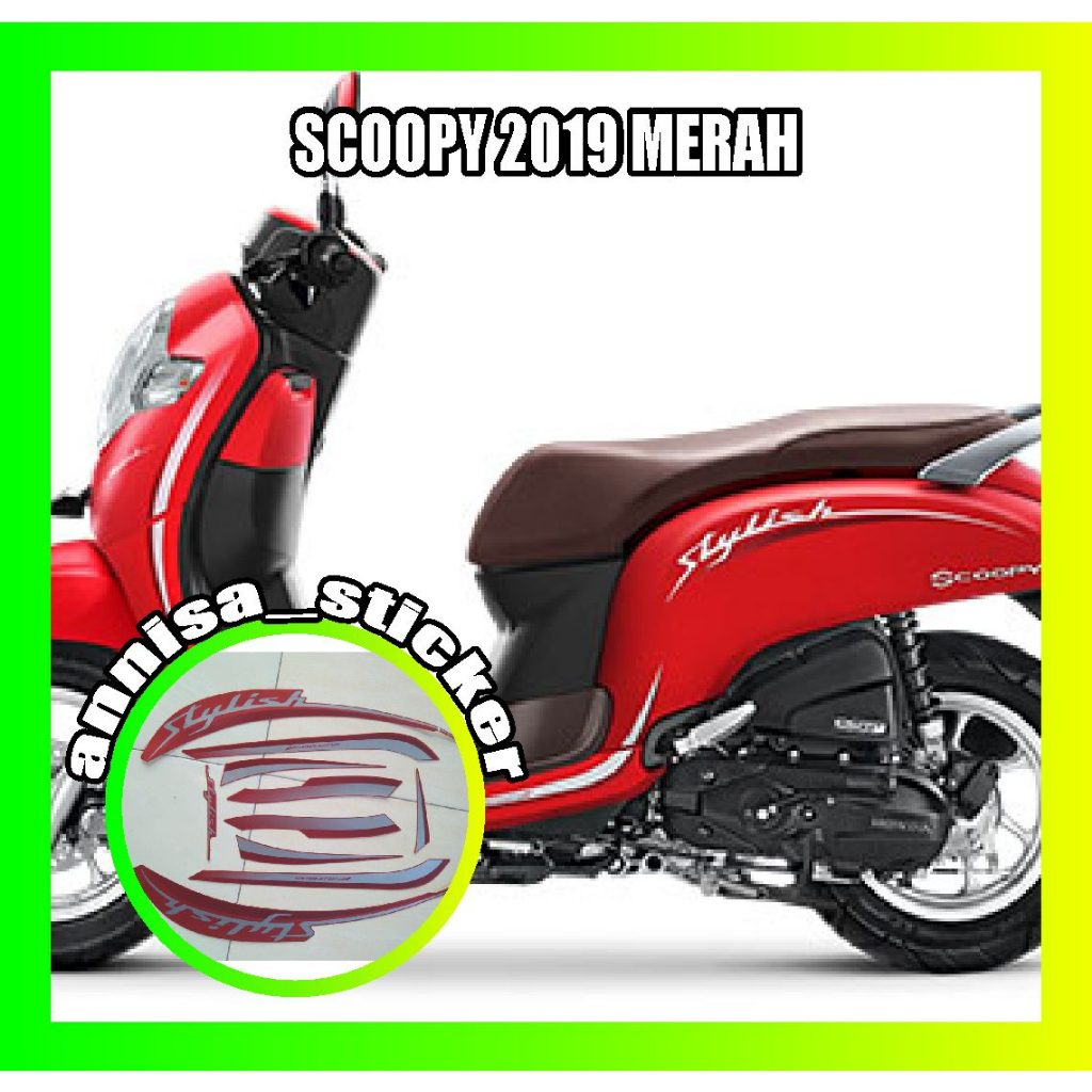 striping lis scoopy 2019 merah