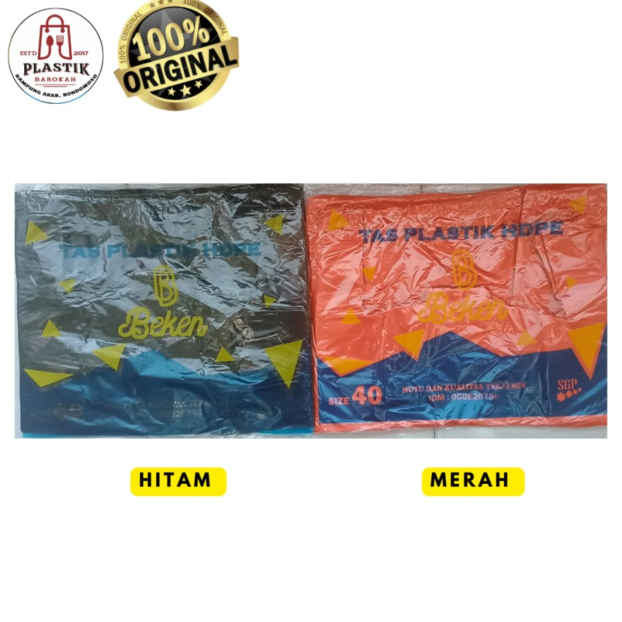 KRESEK UK 40 / KRESEK SAMPAH /KRESEK MERAH /KRESEK BEKAN