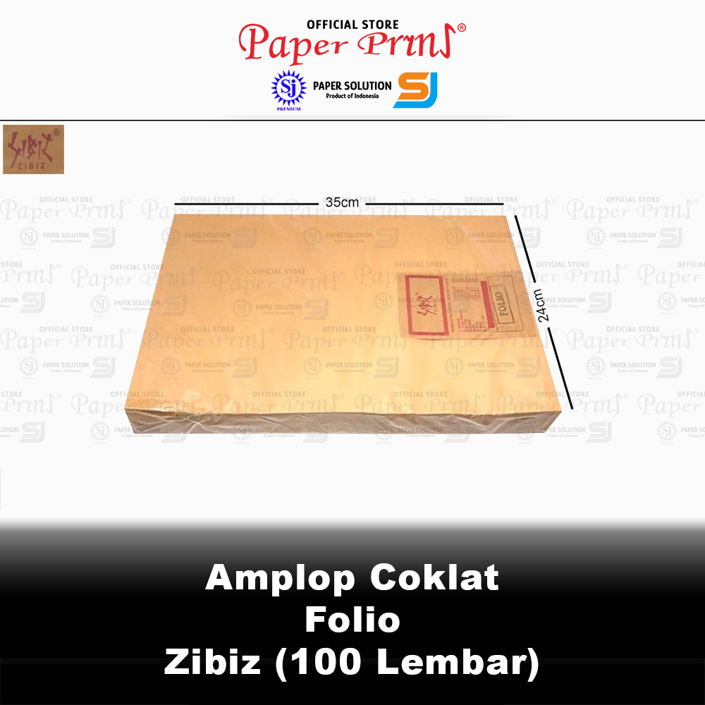 

Sy Amplop Coklat Folio Zibiz - 1 Pack isi 100 Lembar