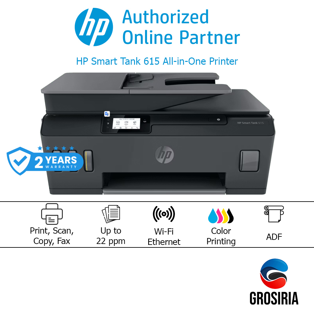 HP Smart Tank 615 All in One Printer / Copy / Scan / Wifi (Y0F71A)