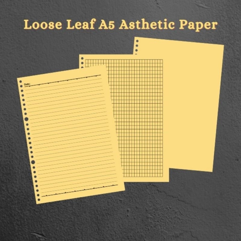 

loose leaf brown paper A5/loose leaf kertas file isi binder 20 holes/loose leaf brown paper