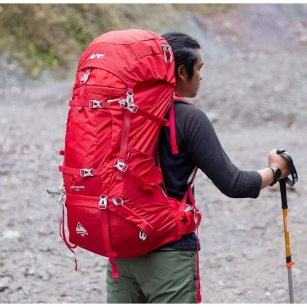 Tas Gunung Carrier Rei Cartenz Premium 60L Arei Outdoorgear Original + Cover Bag