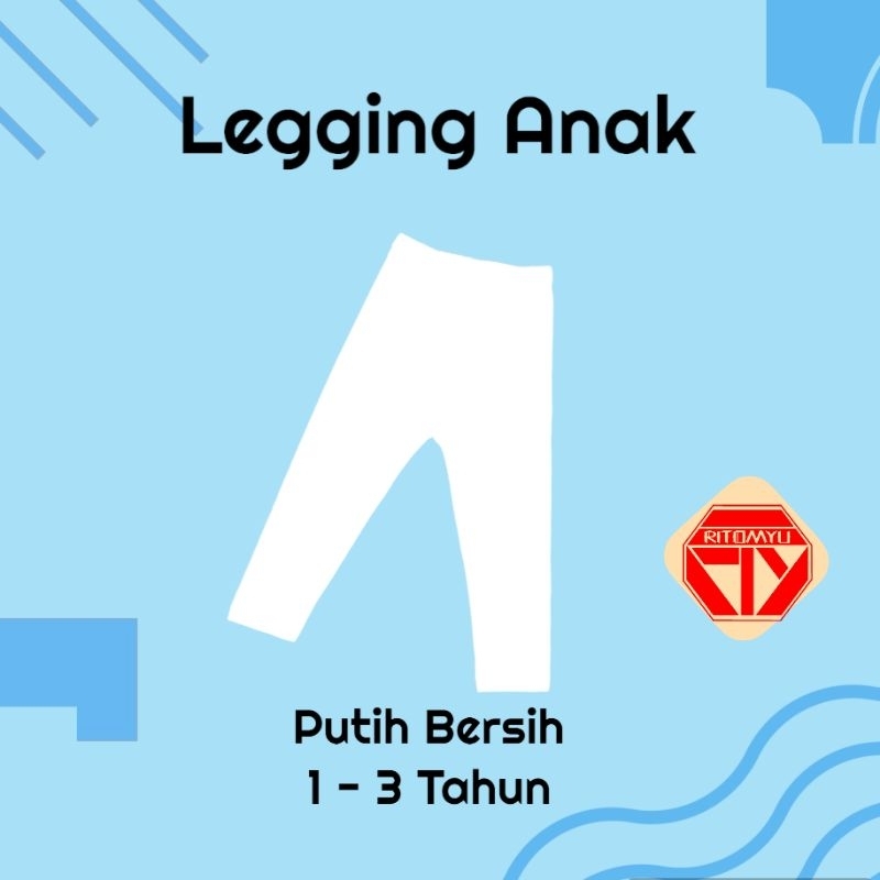 legging anak - legging anak putih bersih - legging anak kaos rayon super - legging anak murah - legg