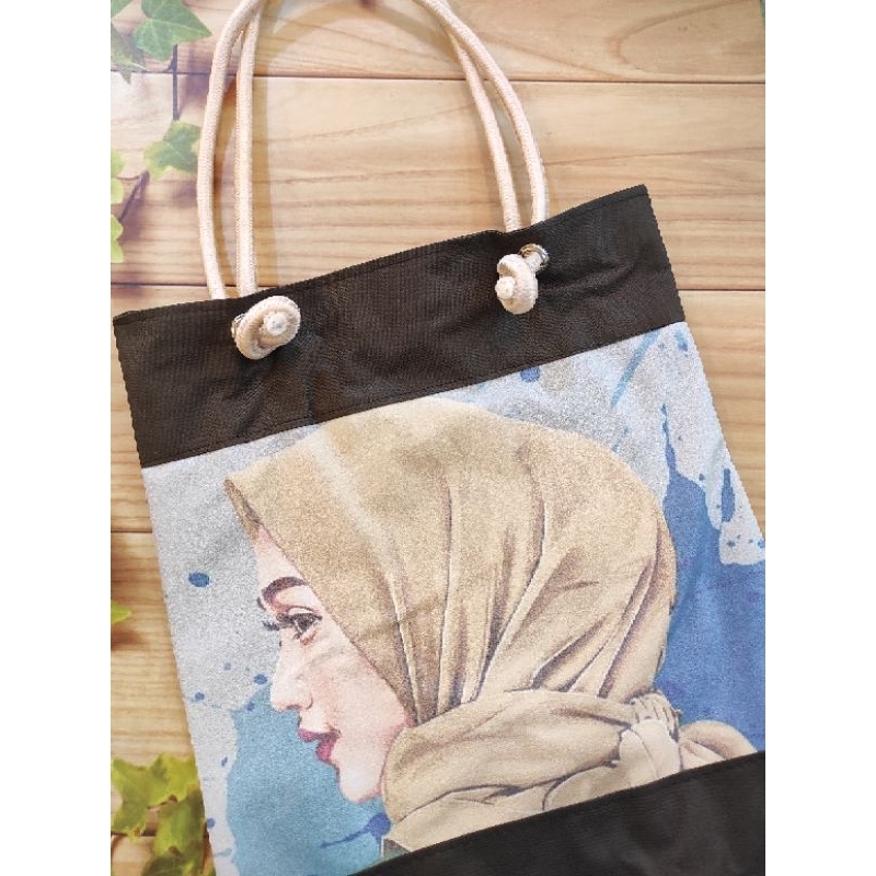totebag/tas kanvas/tas kanvas hijab murah/tas murah