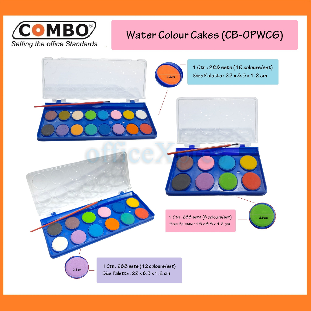 

Water Colour Painting / Cat Air 8 Warna / 8 Watercolour Cat Air Lukis / Alat Mewarnai / Alat Melukis