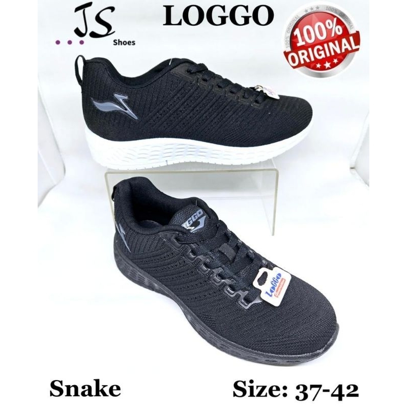 LOGGO SNAKE - SEPATU SEKOLAH TALI ANAK DEWASA MERK LOGGO ORIGINAL