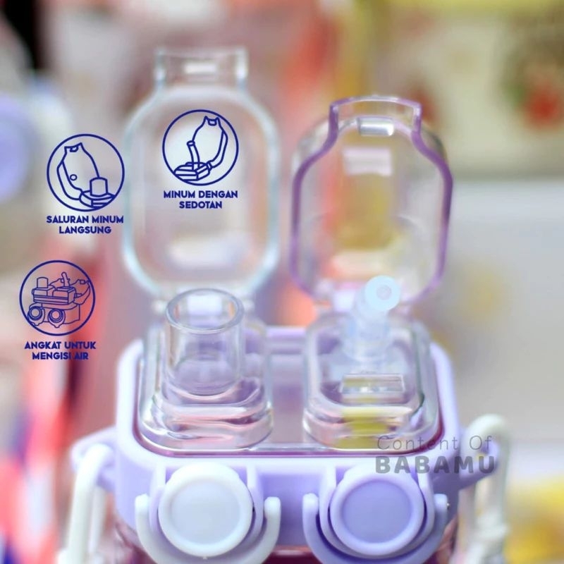 Botol Minum Anak Perifer Cinnamoroll Kuromi Kartun Botol Portabel 580ml Seri Lucu