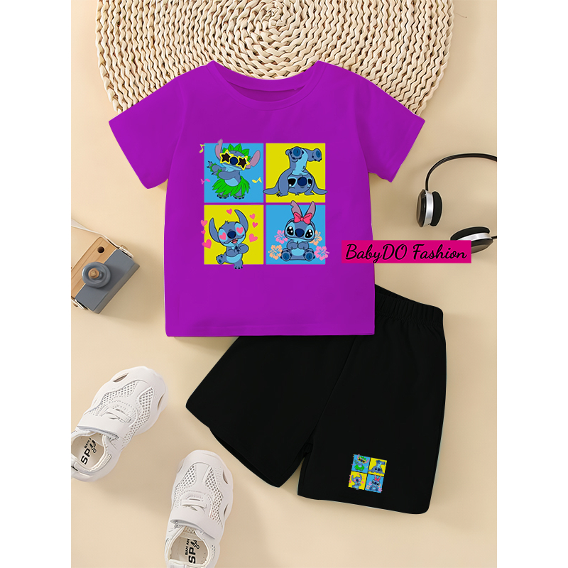 BabyDo Setelan Baju Anak Anak KOALA KOTAK / Set Baju Anak Laki Laki dan Perempuan 2-10 Tahun