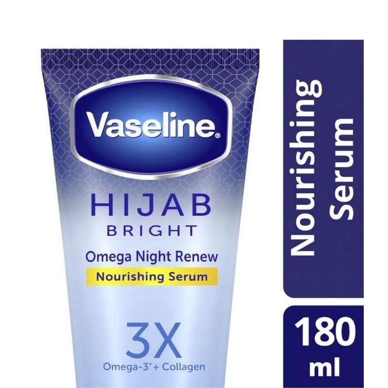 Vaseline Hijab Bright Omega Night RenewNourishng Serum 180mL