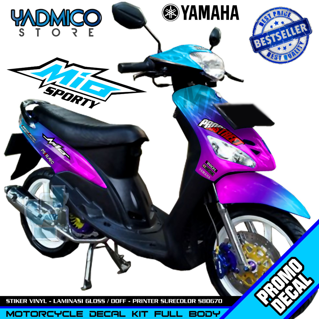 Decal Mio Sporty Full Body - Stiker Motor Mio Sporty Full Body - Dekal Mio Sporty - Striping Mio Spo