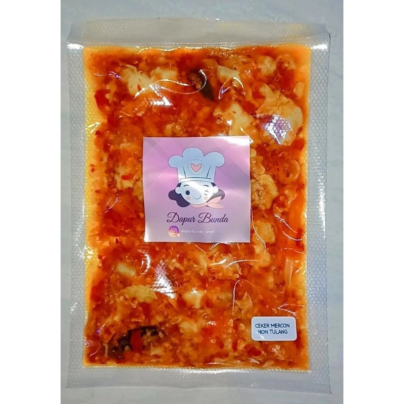 

Ceker Mercon Non Tulang Frozen ( pedas )