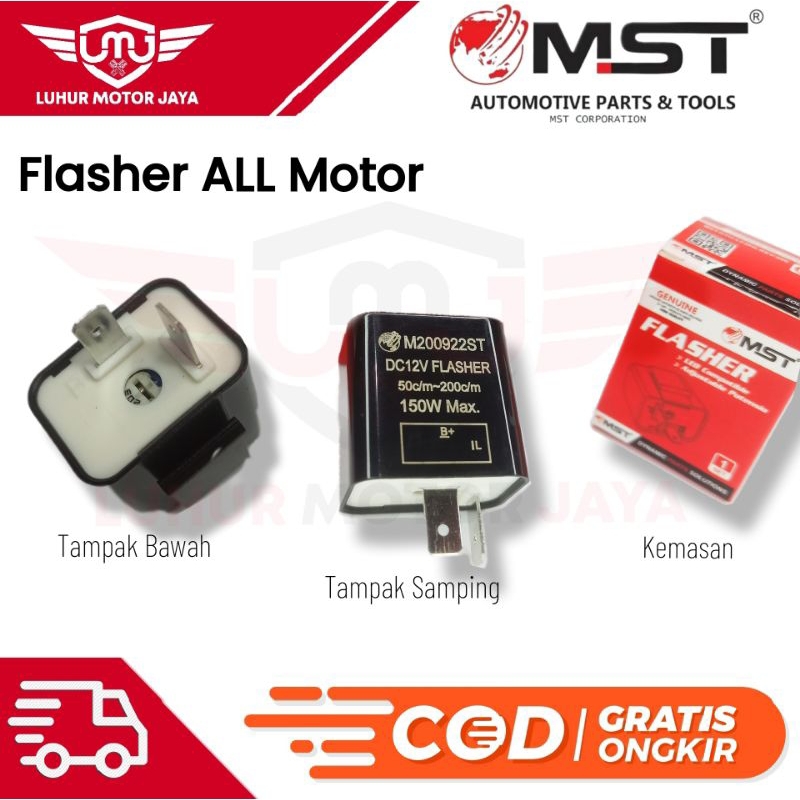 BARU_ FLASHER MOTOR UNIVERSAL FLASHER MST OTOPART BEAT VARIO MIO SUPRA BISA DI STEL/SETTING