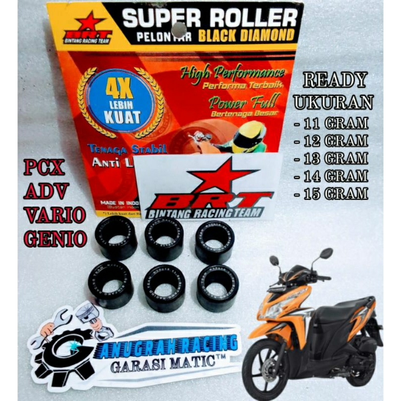 ROLLER RACING BRT 11 12 13 14 15 GRAM VARIO 125 VARIO 150 PCX 125 PCX 150 PCX 160 ADV 150 STYLO 160 