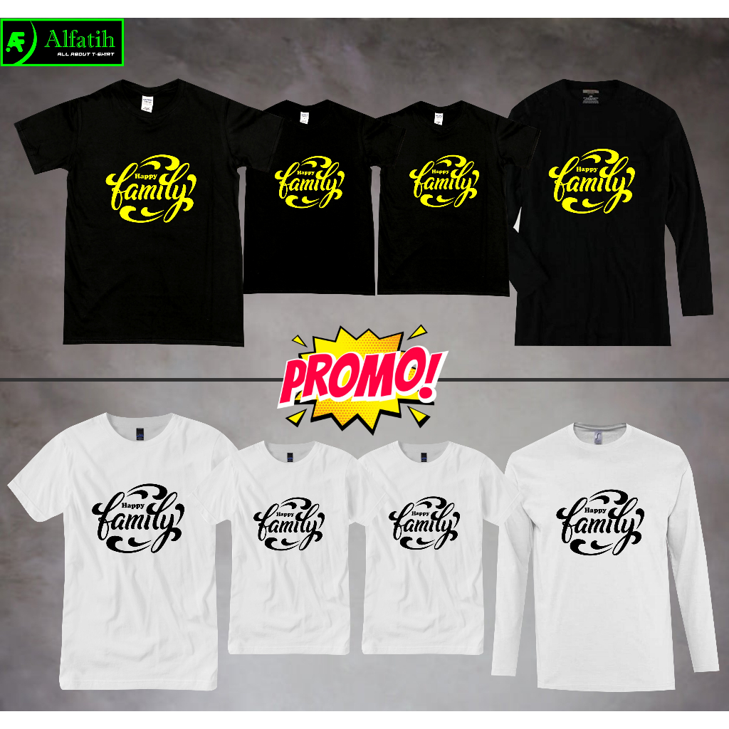 Kaos Couple Keluarga Ayah Ibu Anak Lengan Panjang dan Pendek
