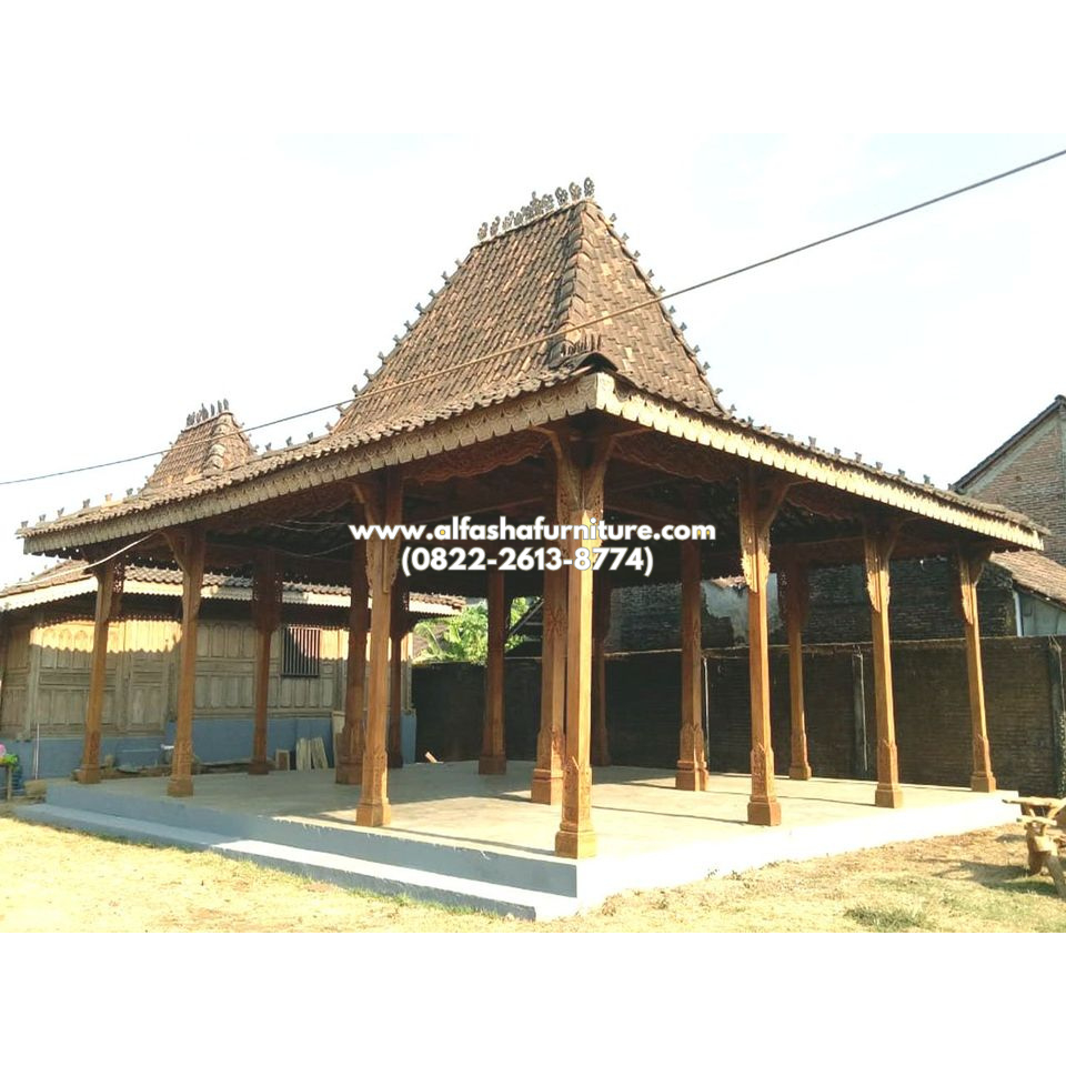 rumah joglo pendopo kayu jati model jawa