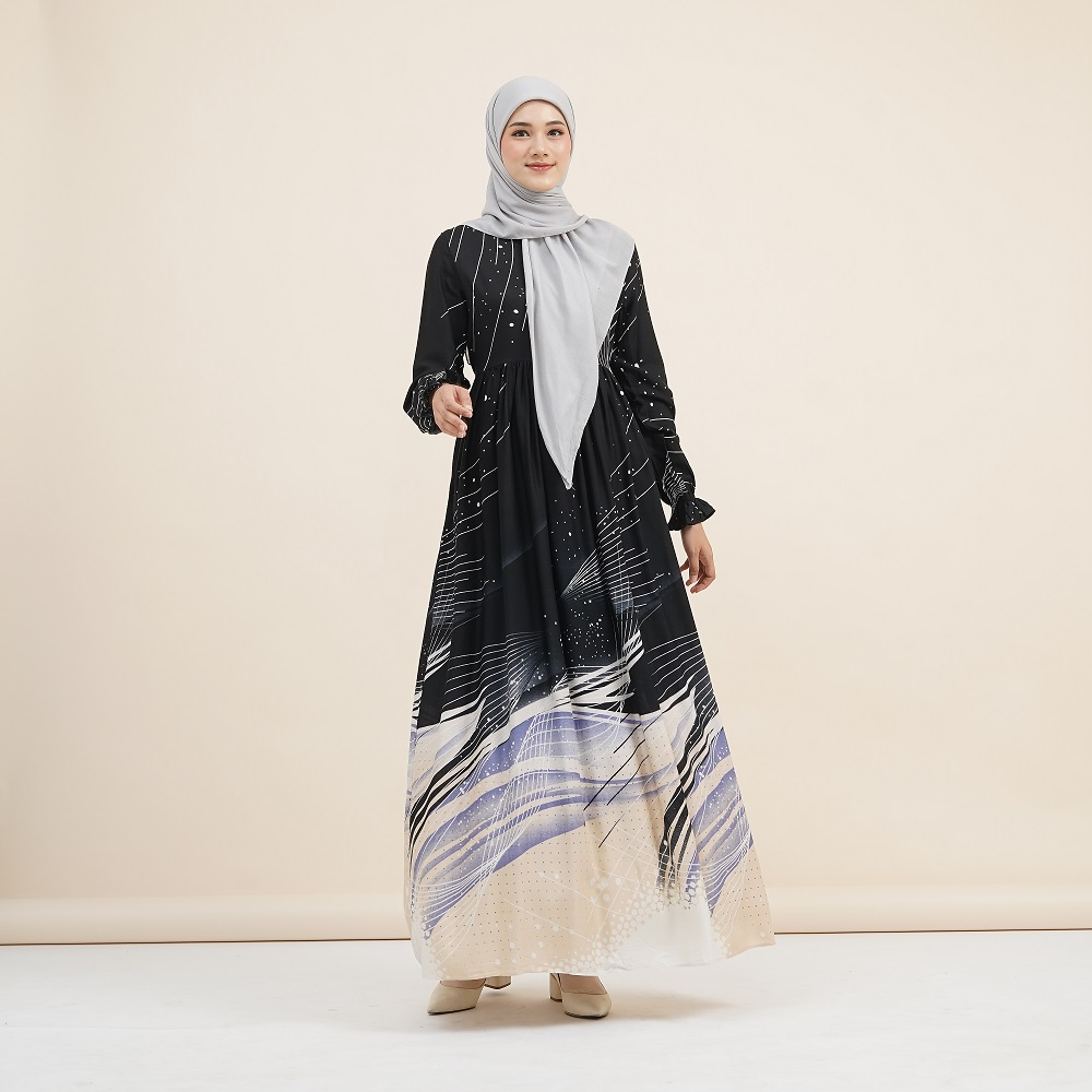 Le Khari Raizel Dress Bahan Rayon Viscose Gamis Busui Size S - XL-1