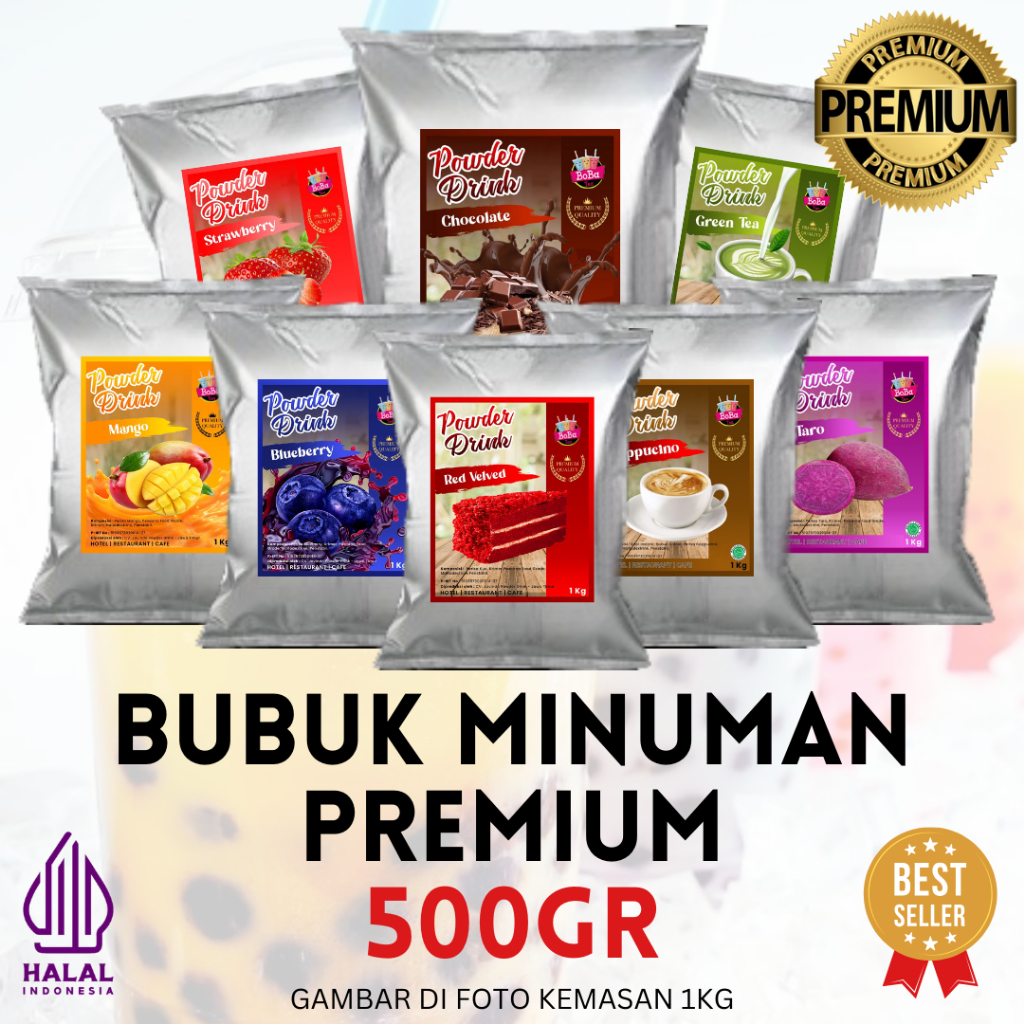 

Bubuk Minuman Rasa Premium MIX 500gr Serbuk Minuman Rasa dan Teh Kekinian