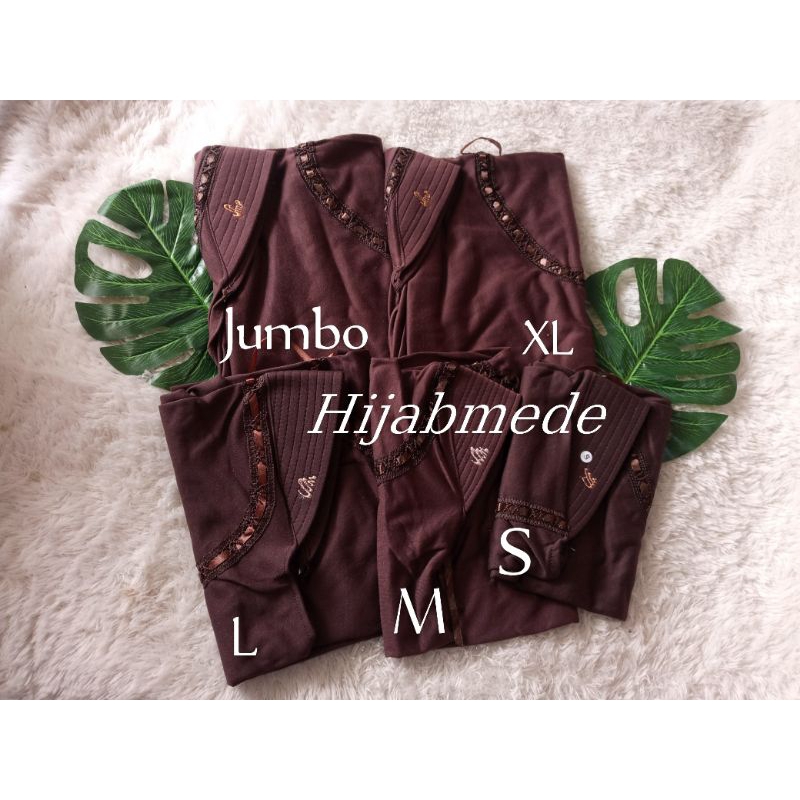 Jilbab Sekolah Anak Coklat Pramuka Serut Pita TK SD SMP SMA