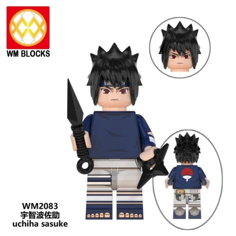 Mainan Balok Ninja Shinobi Figure Klan Uchiha Set Armor Aksesoris Koleksi Karakter Sasuke Obito Mada