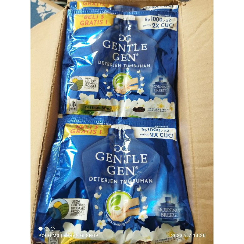 gentle gen deterjen cair renceng 80ml