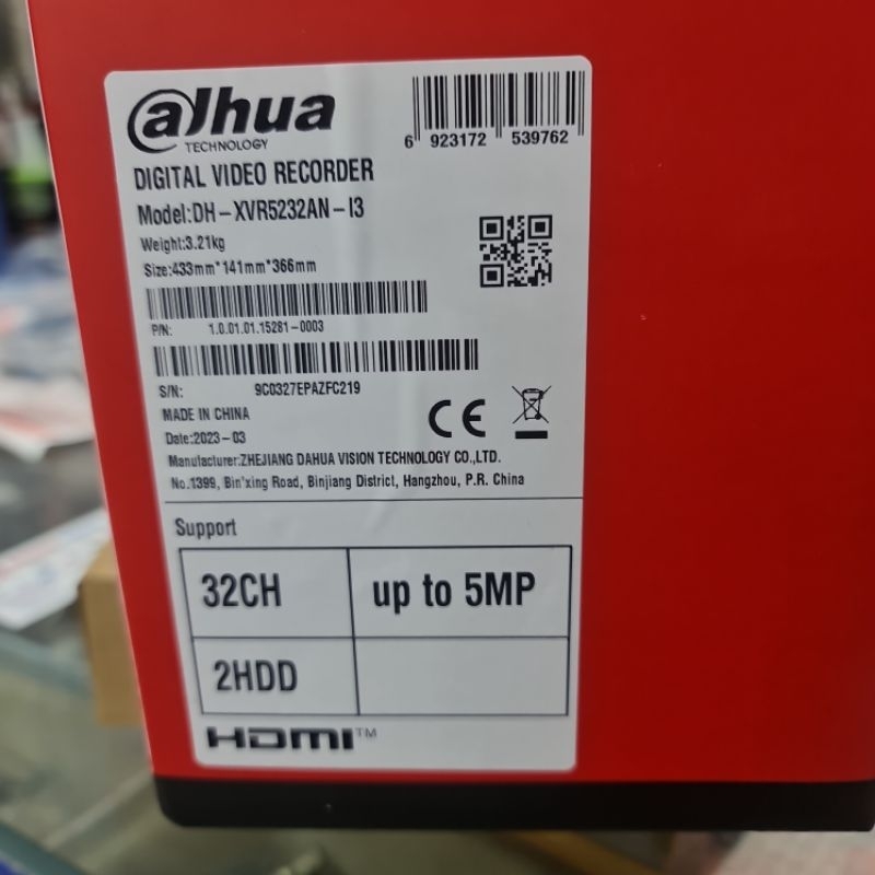 DVR DAHUA DH-XVR5232 AN-5M-13 32 CHANNAL
