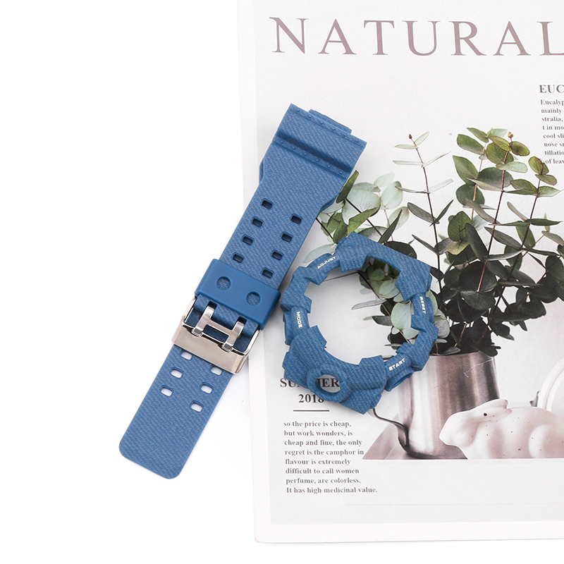 BNB STRAP BAND BEZEL CASIO GSHOCK G SHOCK GA 700 GA 710 GA700 DENIM BLUE JEANS