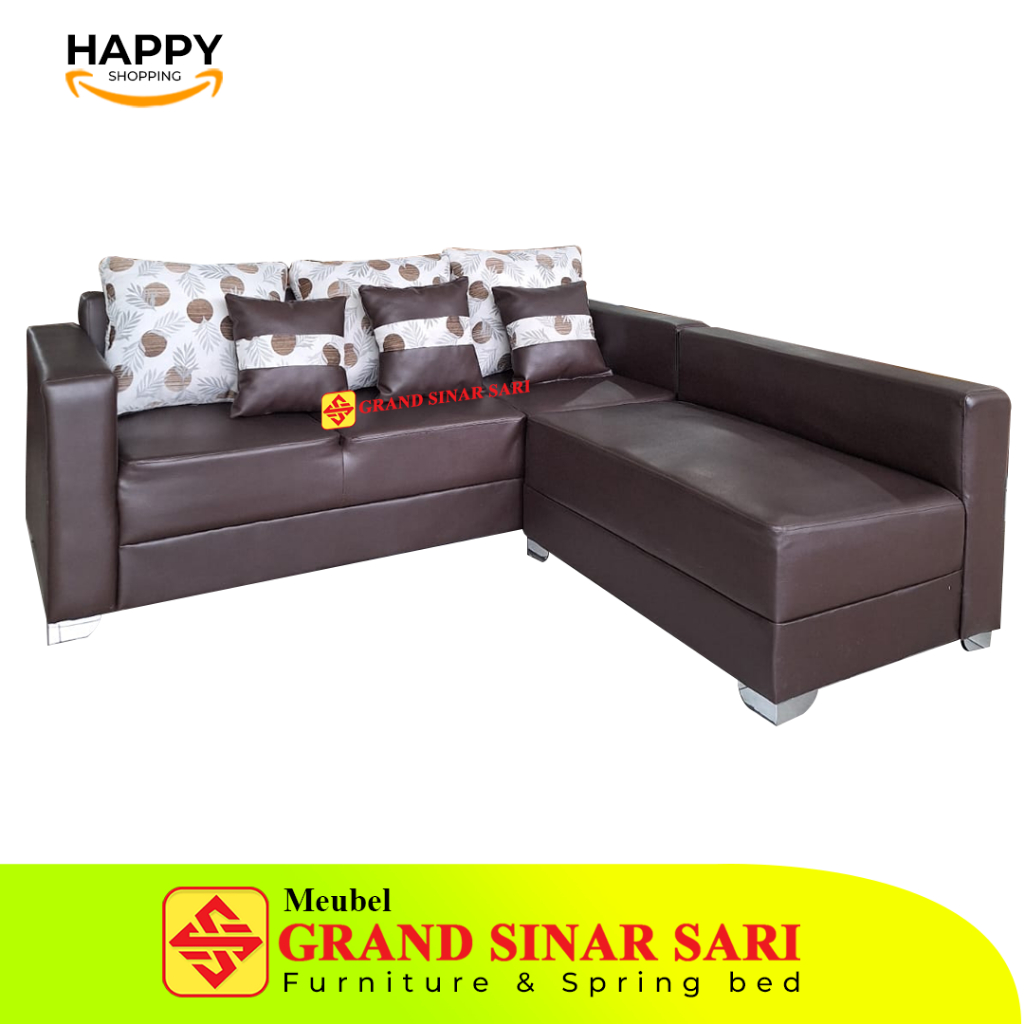 sofa L minimalis oscar tanpa meja