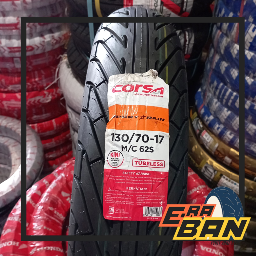 BAN LUAR CORSA SPORT RAIN 130 70 RING 17 TUBELESS