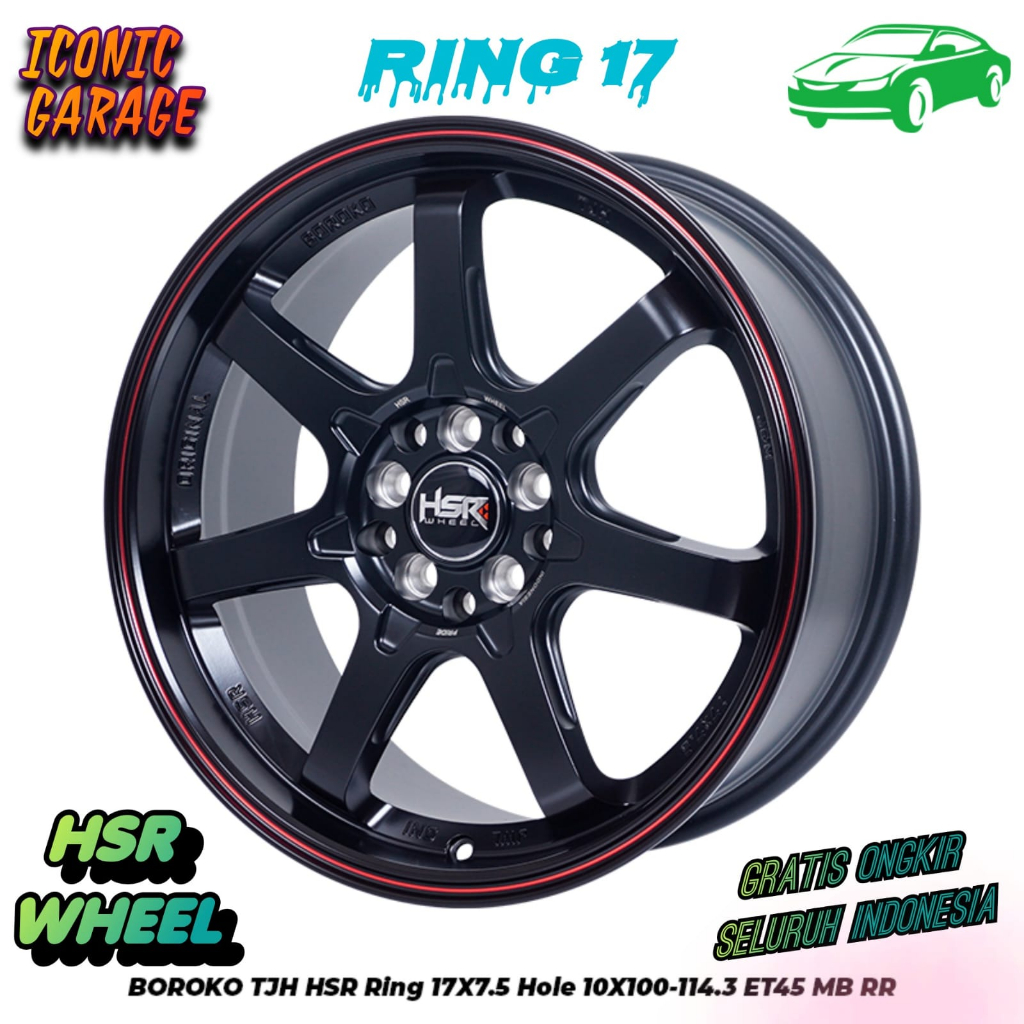 pelek/velg mobil original hsr ring 17 untuk mobil innova, rush, ertiga, terious, dll free ongkir