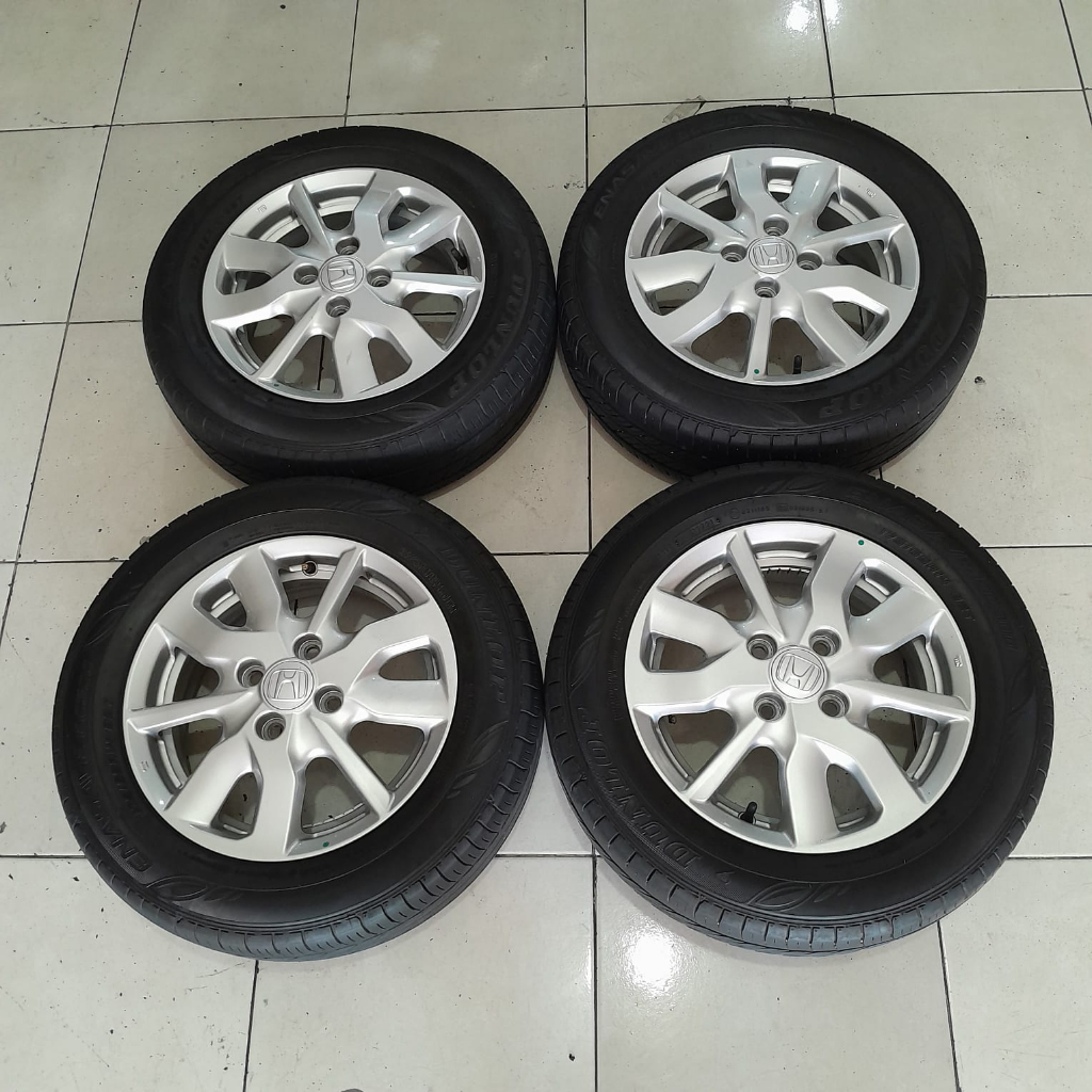 Velg Ori Copotan Mobil New Brio R14 Velg Bekas Mobil Honda Brio Ring 14 Ban Dunlop