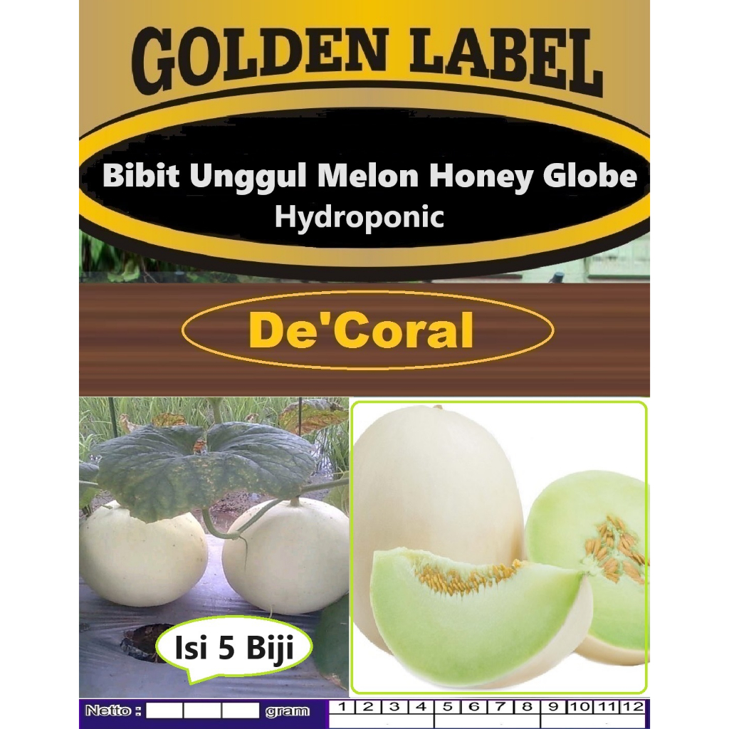 Bibit Unggul Melon Honey Globe Hydroponic | Biji Benih Melon Honey Globe Hydroponic