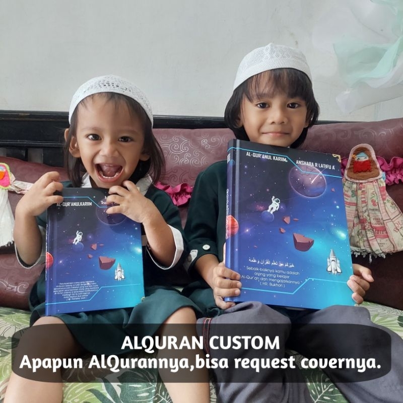 AlQuran Custom Versi Kid's/ AlQuran Custom Nama/ AlQuran Nama/ Giftbox Wisuda/ Hampers AlQuran Custo