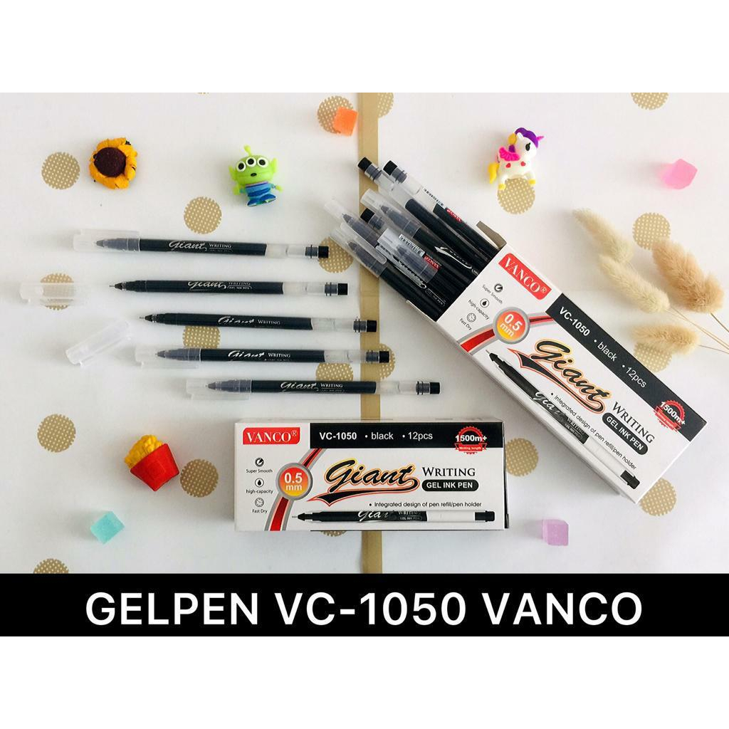 

VANCO PULPEN GEL / GEL PEN INK 0.5 MM WARNA HITAM ISI 12 PCS VC-1050