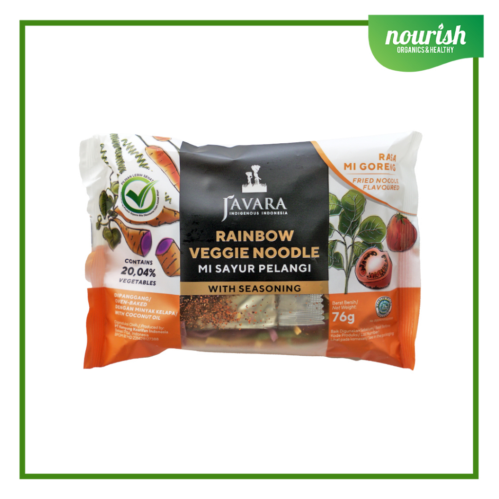 

Javara Rainbow Veggie Noodle - Mie Sayur Pelangi Rasa Mie Goreng 76gr