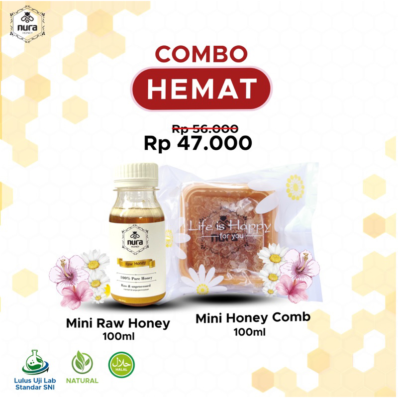 

COMBO HEMAT MINI Honeycomb & Mini Raw