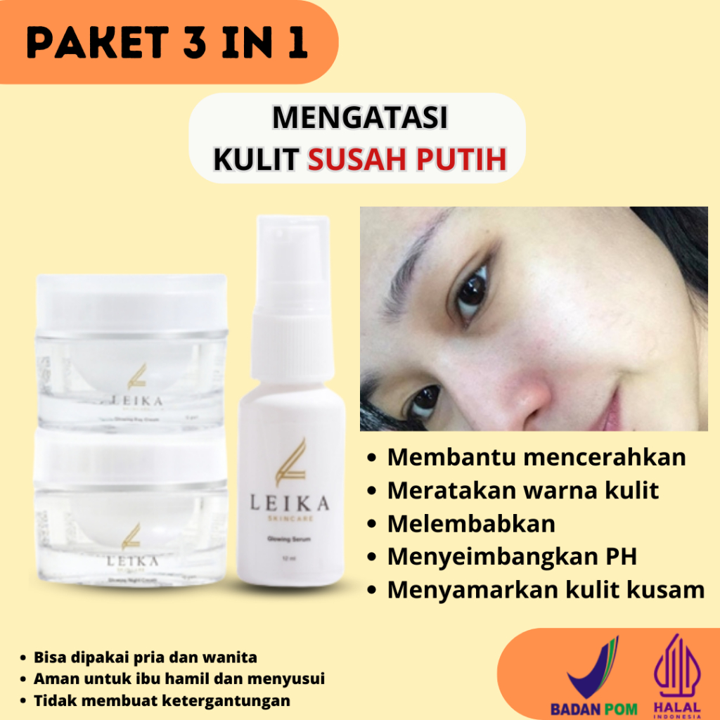 Paket Pemutih Wajah Glowing 3in1 pemutih wajah bpom ori cepat glowing pemutih wajah ampuh pemutih wa
