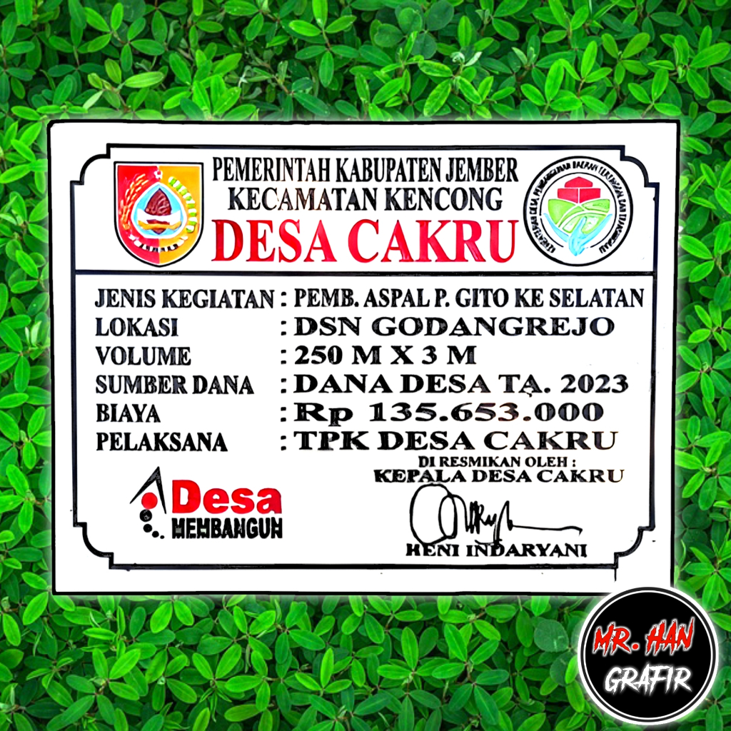 PRASASTI PERESMIAN GRANIT UKURAN 30x40 + FREE PACKING KAYU